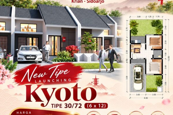 Launching tipe Kyoto 30/72 Quality Harmony Krian Sidoarjo harga 300 jutaan
